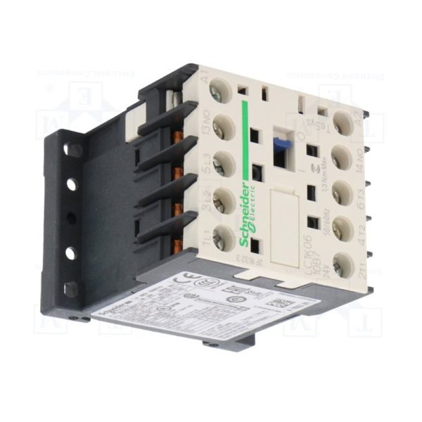 Contacteur avec contacts 3NO, 6 A, 24 V c.a.